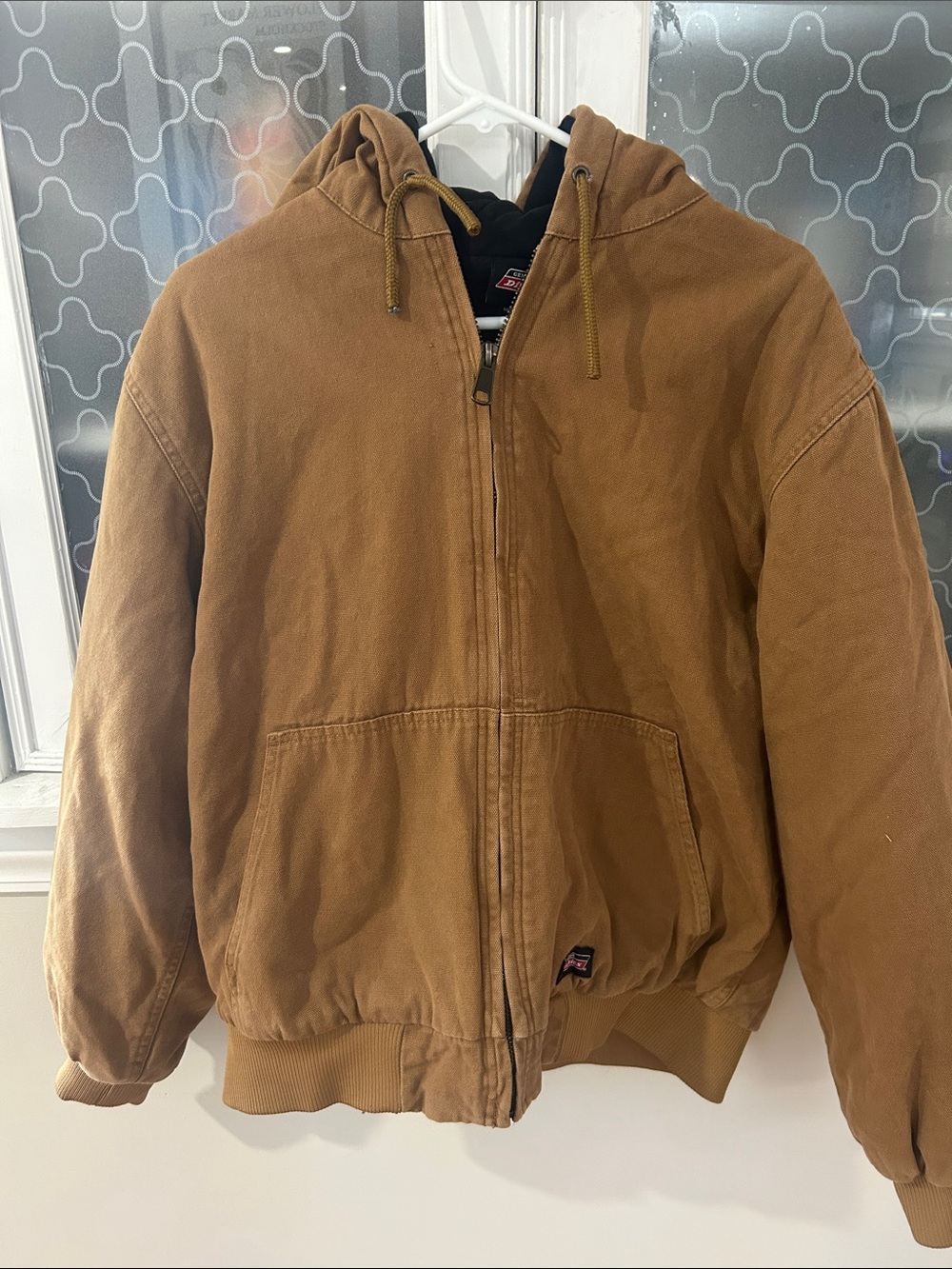 Dickies Carhartt-Style Brown Hooded Work Jacket